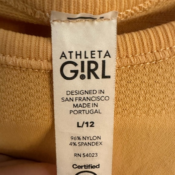 Athleta Girl Mustard Long Sleeve Top - Picture 2 of 2